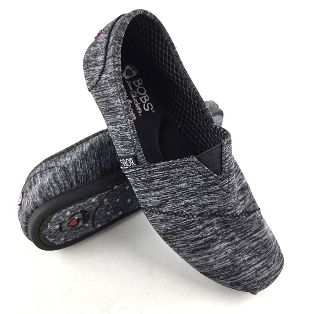 COPY - BOBS Skechers Women's Express Yourself Flats Slip On Shoes Heathered Gre…
